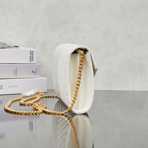 YSL White Envelope Bag 23×12×4cm 1