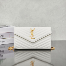 YSL White Envelope Bag 23×12×4cm