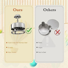 2Pcs 304 Stainless Steel Sandwich Cutter, Peanut/Butter Sandwich Cutter and Sealer for DIY Kids Lunch Sandwiches