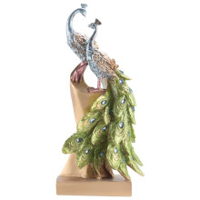 1 Pz Pavone Ornamento Creativo Elegante Elegante Moda Resina Mestiere Ornamento Pavone Decorazione Della Casa Ornamento