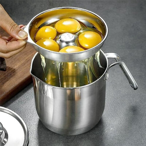Egg Separator, Stainless Steel Yolk White Separator Tool With Cover, Yolk Separator Separates Multiple Eggs
