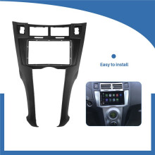 Car Radio Fascia Trim Kit, 2 Din Dash Panel DVD Frame Install Kit for Yaris Vitz Platz 2005 2006 2007 2008-2011