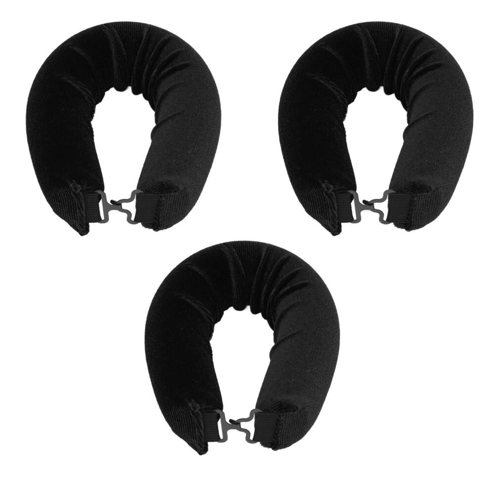 Black Heatless Curling Rod Headband, Velvet, Overnight Hair Curler For All Hair Types