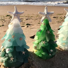 Kerstboomversieringen in de Vorm van een Raam Ornamenten Oceaan Zeester Decoratie Kerstboomontwerp B