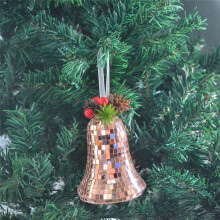 Christmas Bell Decoration Christmas Tree Pendant Christmas Mosaic Mirror Bell Pendant Home Christmas Decoration A