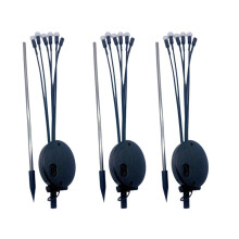 3 Pecas Luzes Solares Firefly, Luzes de Jardim, Luzes de Gramado À Prova D'Água para Exteriores, Decoração de Paisagem de Jardim (Luzes Quentes)