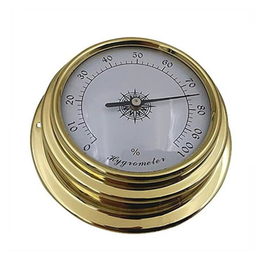 4 Pcs Boat Barometer Clock Thermometer Hygrometer Weather Station Set Wall Mounting Type Brass for Case for Shell Light 2