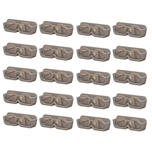 Glasses Organizer Wall Mounted Sunglasses Display Rack Wardrobe Decoration Storage Box Gray
