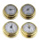 4 Pcs Boat Barometer Clock Thermometer Hygrometer Weather Station Set Wall Mounting Type Brass for Case for Shell Light 1