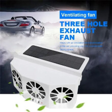 3 Solar Car Cooling Fan Electric Car Air Cooler Charging Vent Radiator Backseat Front Purifiers for Vehicle A