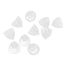 10pcs Silicone Sound Aid Domes 8mm High Transparency Reusable Venting