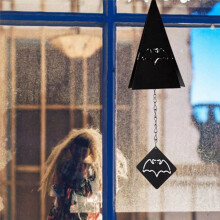 Halloween Room Decoration Halloween Wrought Triangle Wind Chime Pendant Garden Bell Decoracion Para Habitacion C