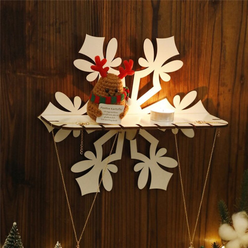 Bohemian Snowflake Shape Storage Home Wall Storage Rack Decorative Pendant A 1