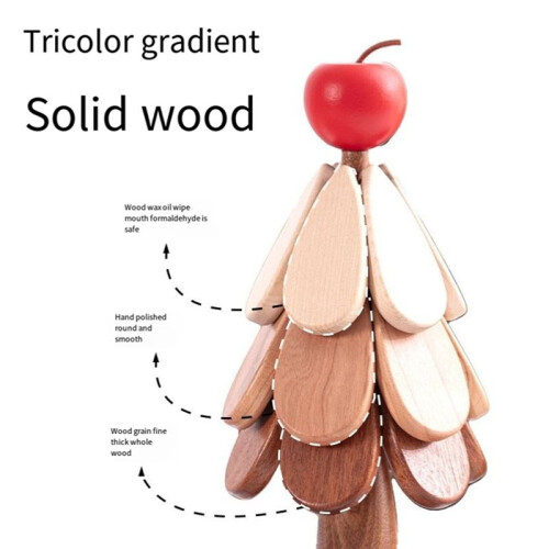 Christmas Tree Insulation Pad Solid Wood Dining Table Anti-Scalding Pad Pot Mat Home Decoration Gift Star