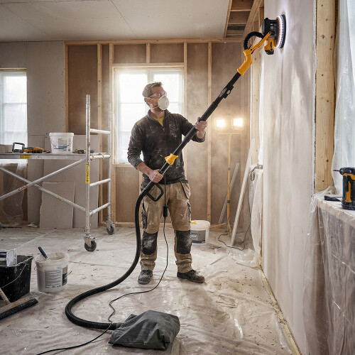 Living And Home 810W Electric Drywall Sander with Vacuum Dust Collection 1