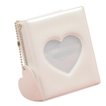 3Inch Mini Photo Album PVC Cover Idol Photocard Binder-White