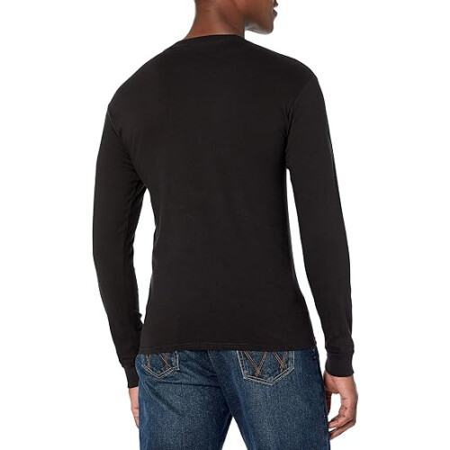 Hanes Men Long Sleeve Shirt, 2 Pack (S) Black 1