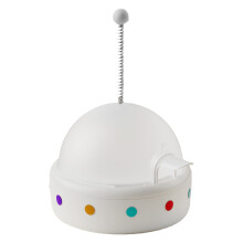 Interactive Pet Food Sensors Toy Auto-Flying saucer white