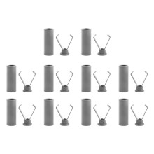 10Pcs Rostfreie Metall Kordelzug Kordel Lock Clip-Hellgrau