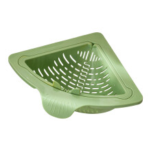 Suction Cup Press Sink Drainer Basket Automatic Dumping-Green