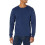 Hanes Men Long Sleeve Shirt, 2 Pack (M) Navy 1