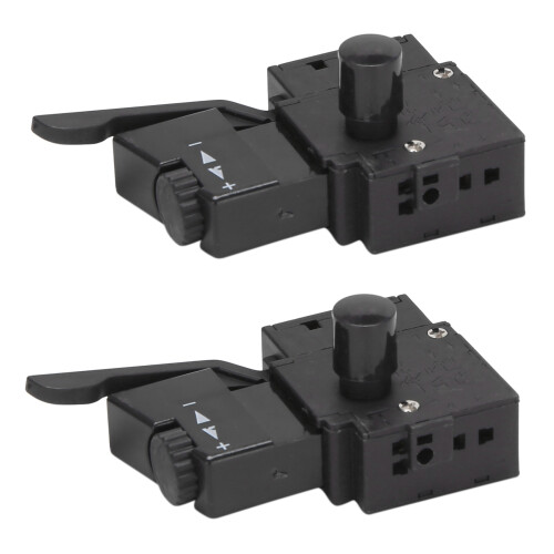 2X FA2-6/1BEK SPST Lock  Power Tool Trigger Button  Black