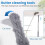 2X Gutter Cleaning Brush Roofing Tool with Telescopic Extendable Pole 8.2Ft Guard Cleaner Tool Easy Remove Leave, Grey 5