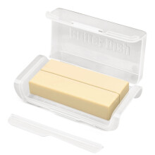 Butter Dividing Storage Box with Lid Cheese Keeper Box-Clear