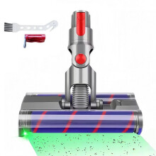 For V7 V8 V10 V11 V15 Soft Dual Roller Rotating Brush with LED Light Vacuum Cleaners Parts for Hard Floors