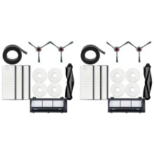 2sets voor Mop Zelfreinigende Robotvervanging Zijborstels Hoofdborstelfilter Stofbox Dweilreinigingspad Accessoires