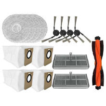 15PCS Vacuum Brush Filter Mop Cloth Dust Bag Kit Compatible with Mijia Omni M40 D110CN Vacuum Cleaner Replacement Parts