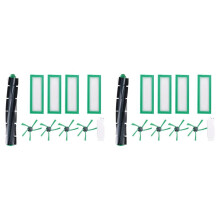 2X Spazzola Un Rullo di Ricambio Spazzole Laterali Filtro HEPA per Folletto VR200 VR300 Accessori per Aspirapolvere Robot