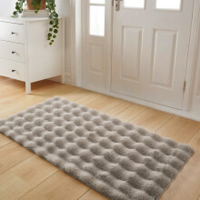 (60x110cm (Bedside Rug), Mocha) Bubble Rug-Thick Non Slip Ultra Soft Fluffy Faux Fur Carpet for Living Room Bedrooms UK
