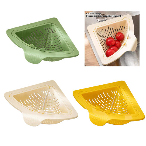 Space Saving Corner Sink Filter Basket Magnetic-Yellow 1