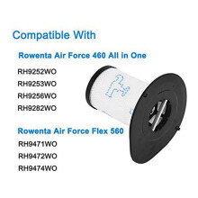10 Pièces Séries Filtres pour Rowenta Air Force 460 All En One RH92Xx et Air Force Flex 560 RH94Xx Aspirateur, Pièces ZR009002