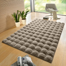 (120x170cm (Medium Area Rug), Mocha) Bubble Rug-Thick Non Slip Ultra Soft Fluffy Faux Fur Carpet for Living Room Bedrooms UK