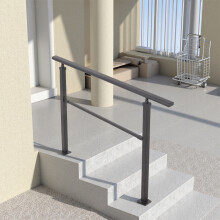 137cm Outdoor Carbon Steel Step Handrail Railing Kit