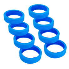 8PCS Silicone Luggage Suitcase Wheels Cover Noise Reducing Protector Blue