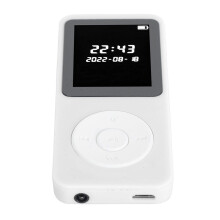 Bluetooth MP3 Player 1.77" LCD 16GB HiFi Speaker FM Radio Alarm Clock White