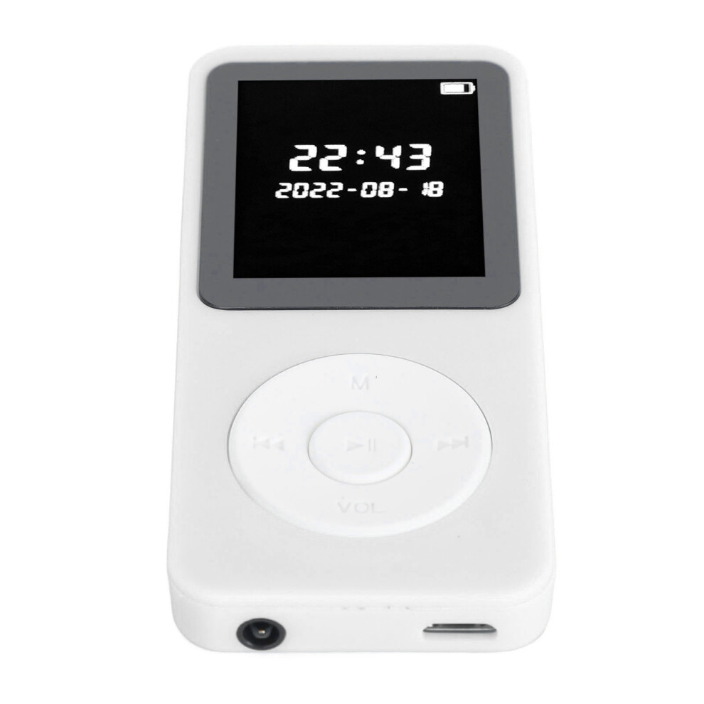 Bluetooth Mp3 Player 1.77" Lcd 16Gb Hifi Speaker Fm Radio Alarm Clock White 5011385699210