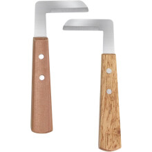 Left and Right Handed Hoof Knife with Wooden Handle 2PCS Hoof Cutter Set Equipment Sharp Carbon Steel Hoof Knife