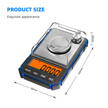 50g High Precision Digital Jewelry Scale 0.001g Orange/Blue Model TSC01735
