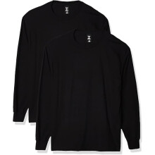 Hanes Men Long Sleeve Shirt 2Pack (3XL) Black