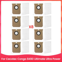 Dammpåse för Cecotec Conga 8490 Ultra Power Reservdelar Dammpåse Hushållsrengöring Ersättningsdelar 8st