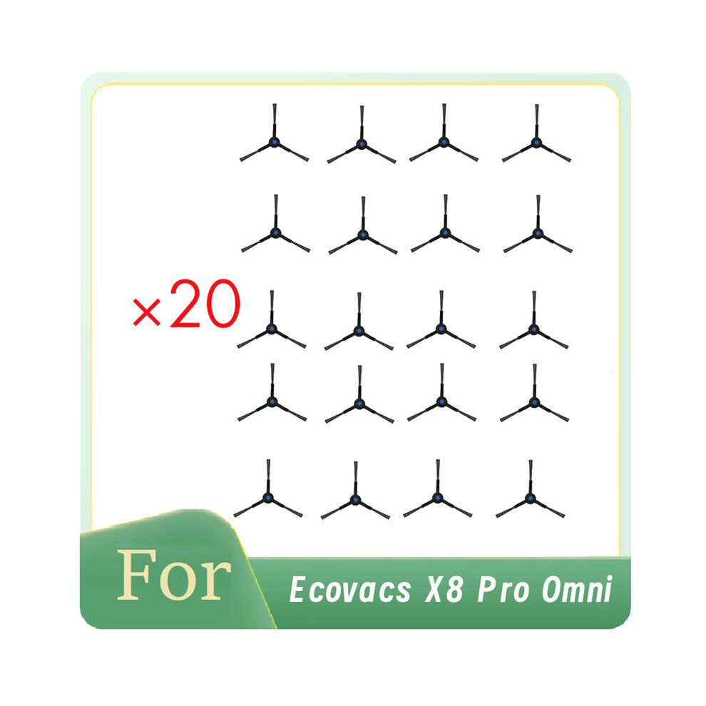 20 Pcs Side Brush For X8 Pro Omni Self Emptying Robot Vacuum Cleaner Parts Replacement 6033927051309