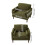 Living And Home Upholstered Single Sofa Armchair, Green 6