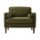Living And Home Upholstered Single Sofa Armchair, Green 3