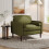 Living And Home Upholstered Single Sofa Armchair, Green 2
