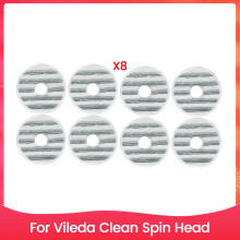 Tampons de Rechange en Microfibre pour Tête de Balai Vileda Clean Spin, Lavables et Réutilisables pour le Nettoyage des Sols