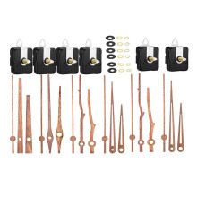 6-Delige Set met Kwartsuurwerkmechanisme met 4 Soorten Notenhouten Wijzers, Klokaccessoires, Klokreparatieonderdelen